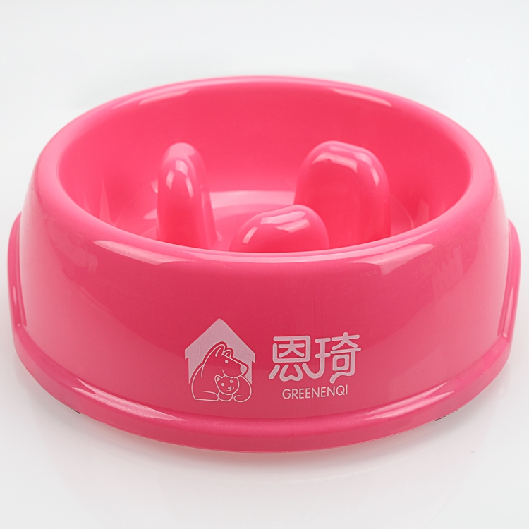 Plastic Prevent choking bowl for Dog Slow Eating Feeder 